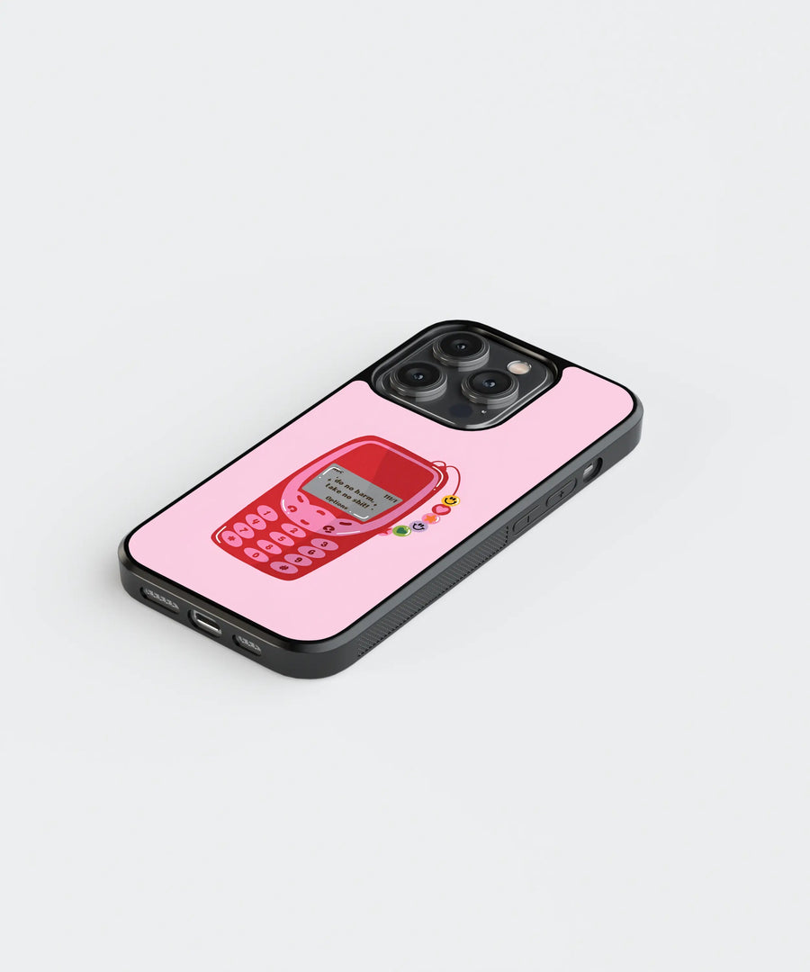 Retro Pink Phone Glass Case